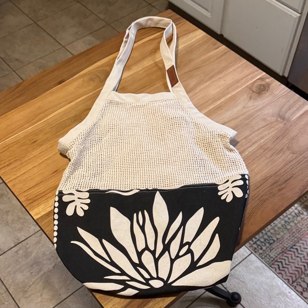 Stylish Black and Cream Tote Bag